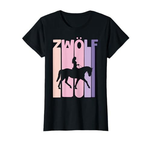 12. Geburtstag Geschenk Reiterin Pferde Fan 12 Jahre Mädchen T-Shirt von Süße Geburtstag Geschenk Reiterin Pferde Liebhaber