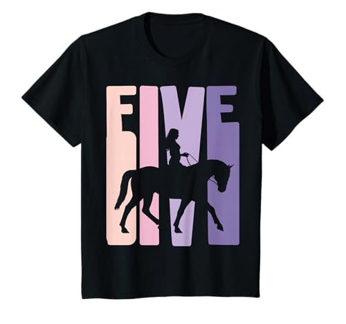 5. Geburtstag Geschenk Reiterin Pferde Fan 5 Jahre Mädchen T-Shirt von Süße Geburtstag Geschenk Reiterin Pferde Liebhaber