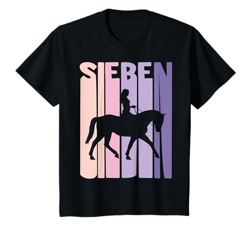 7. Geburtstag Geschenk Reiterin Pferde Fan 7 Jahre Mädchen T-Shirt von Süße Geburtstag Geschenk Reiterin Pferde Liebhaber