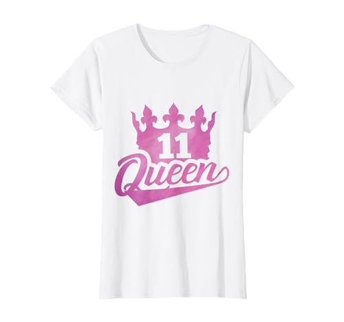 11. Geburtstag Süßes Krone Queen für Mädchen 11 Jahre T-Shirt von Süße Geburtstag Geschenke für Mädchen