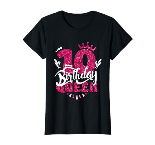 10. Geburtstag Süßes Krone Queen für Mädchen 10 Jahre T-Shirt von Süße Geburtstag Geschenkidee für Mädchen