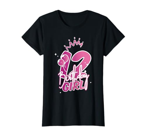 12. Geburtstag Süßes Krone Deko für Mädchen 12 Jahre T-Shirt von Süße Geburtstag Geschenkidee für Mädchen