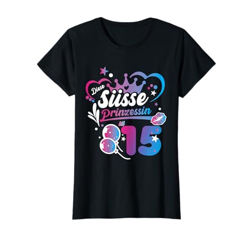 15. Geburtstag Süßes Diese Prinzessin ist 15 Jahre Mädchen T-Shirt von Süße Geburtstag Geschenkidee für Mädchen