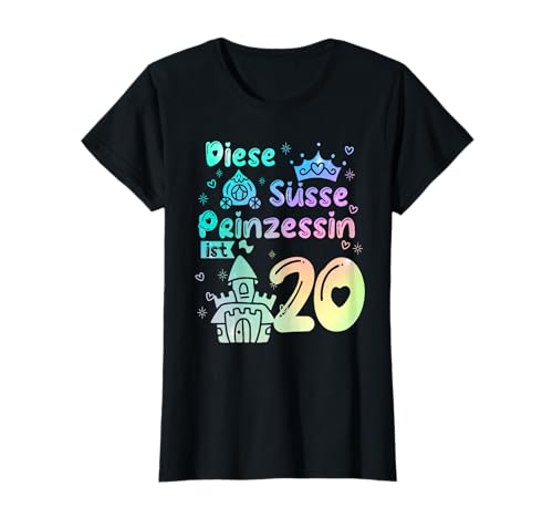 20. Geburtstag Süßes Diese Prinzessin ist 20 Jahre Mädchen T-Shirt von Süße Geburtstag Geschenkidee für Mädchen