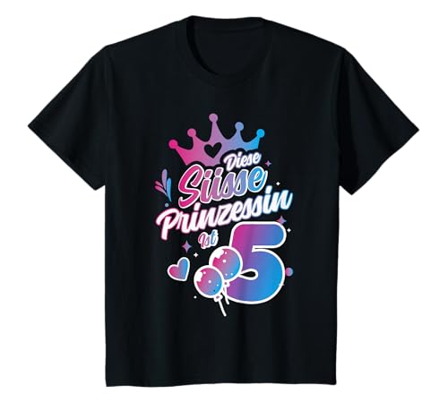 Kinder 5. Geburtstag Süßes Diese Prinzessin ist 5 Jahre Mädchen T-Shirt von Süße Geburtstag Geschenkidee für Mädchen