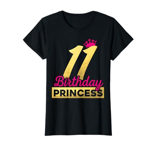 11. Geburtstag Süßes Krone Prinzessin für Mädchen 11 Jahre T-Shirt von Süße Geburtstag Geschenkideen für Mädchen