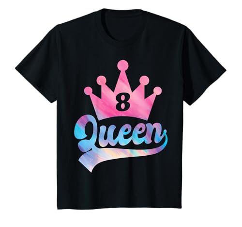 8. Geburtstag Süßes Krone Queen für Mädchen 8 Jahre T-Shirt von Süße Geburtstag Geschenkideen für Mädchen