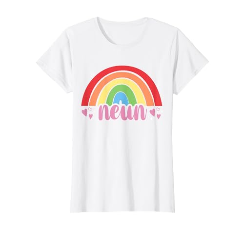 9. Geburtstag süßes Regenbogen Mädchen 9 Jahre alt Niedlich T-Shirt von Süße Geburtstagsgeschenke für Mädchen Regenbogen