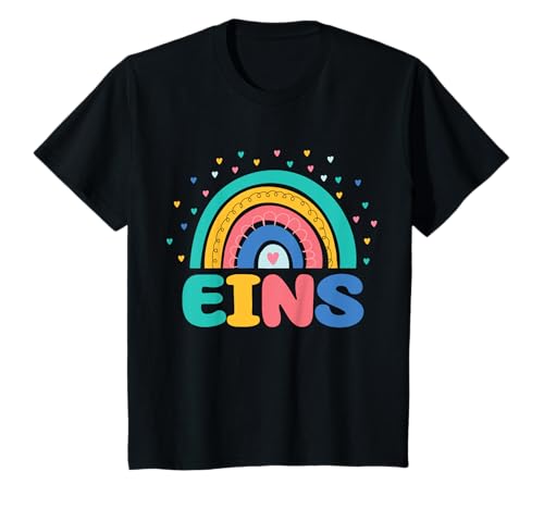 1. Geburtstag süßes Regenbogen Mädchen 1 Jahre alt Niedlich T-Shirt von Süße Geburtstagsgeschenke für Mädchen Regenbogen