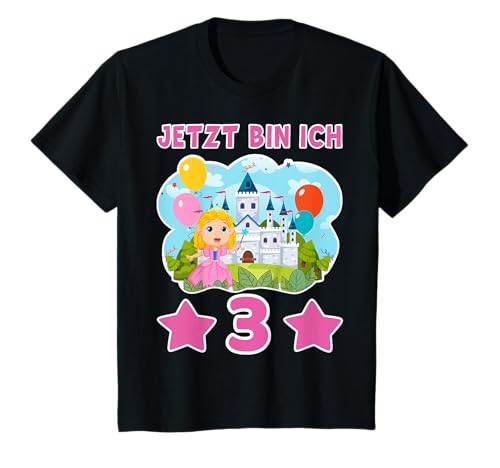 Kinder 3. Geburtstag 3 Jahre Mädchen Prinzessin Jetzt Bin Ich 3 T-Shirt von Süße Geschenke Zum Geburtstag Für Mädchen & Junge