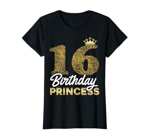 16. Geburtstag Mädchen Geschenk Prinzessin Jahrgang 2009 süß T-Shirt von Süße Geschenkidee 16. Geburtstag Mädchen 16 Jahre