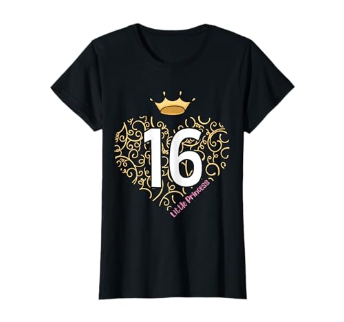 16. Geburtstag Mädchen Prinzessin Schmetterling süß Geschenk T-Shirt von Süße Geschenkidee 16.Geburtstag Mädchen 16 Jahre