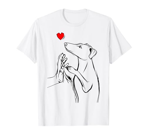 Windhund Greyhound Hunde Frauchen Damen T-Shirt von Süße Greyhound Hund Geschenke
