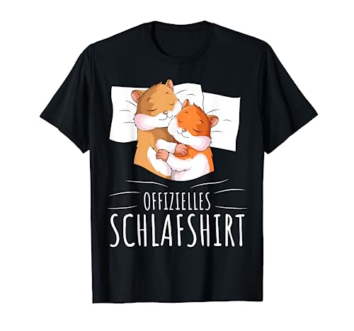 Offizielles Schlafshirt Hamster Damen Kinder Mädchen T-Shirt von Süße Hamster & Haustier Geschenke