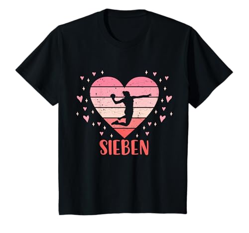 7. Geburtstag Mädchen Süßes Handball Spielerin 7 Jahre T-Shirt von Süße Handball Spielen Geburtstag Geschenk Mädchen
