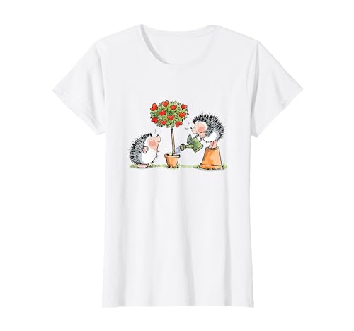 Igel T-Shirt Kinder Igel gießen Pflanze Tierliebende Frauen T-Shirt von Süße Igel Designs
