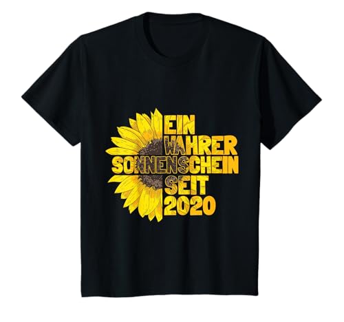 Kinder 2. Geburtstag Ein Wahrer Sonnenschein Seit 2020 Sonnenblume T-Shirt von Süße Jahrgang Geburtstagsgesechenke Mädchen Kinder