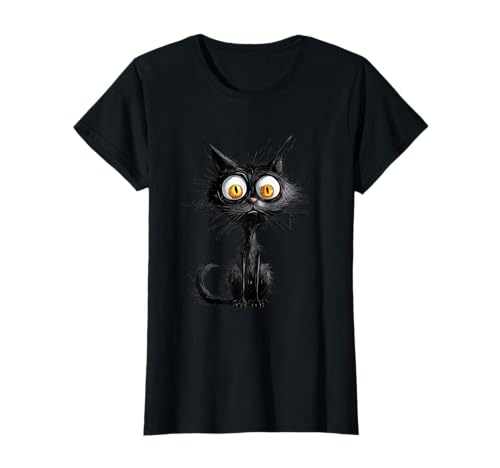 Damen Katze Nachthemd Nachtwäsche Schlafhemd Sleepshirt T-Shirt von Süße Katze für Damen