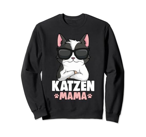 Katzen Mama Katzenmama Damen Katze Sweatshirt von Süße Katzen & Haustier Geschenkideen