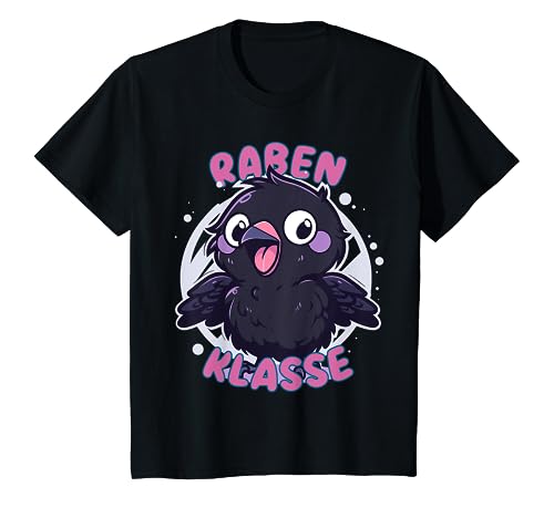 Kinder Niedlicher Rabe für Grundschule Rabenklasse, Klassentier T-Shirt von Süße Klassenshirts mit Maskottchen, Grundschule