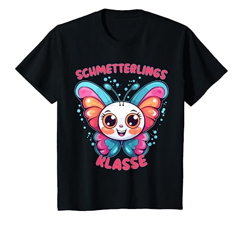 Kinder Schmetterlingsklasse Grundschule, Klassentier Schmetterling T-Shirt von Süße Klassenshirts mit Maskottchen, Grundschule
