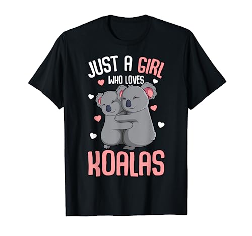 Koala Just a Girl who loves Koalas Kinder Mädchen Damen T-Shirt von Süße Koala Liebhaber Geschenke