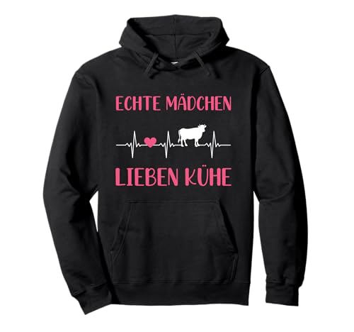 Echte Mädchen Lieben Kühe Landwirt Kuh Pullover Hoodie von Süße Kuh Kleidung Für Mädchen