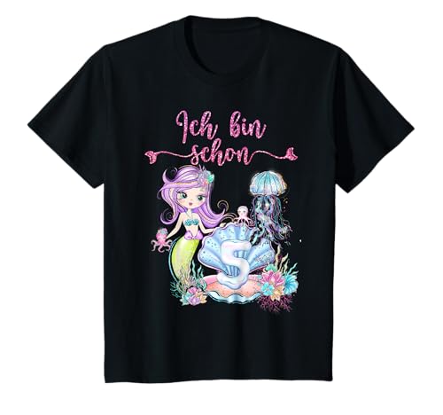 Meerjungfrau 5 Geburtstag Geburtstagsshirt 5 Jahre Mädchen T-Shirt Meerjungfrau 5 Geburtstag Geburtstagsshirt 5 Jahre Mädchen T-Shirt von Süße Meerjungfrau 5 Geburtstag Geschenk Mädchen