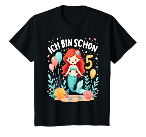 Kinder Ich bin schon 5 Meerjungfrau Geburtstag Mädchen T-Shirt Kinder Ich bin schon 5 Meerjungfrau Geburtstag Mädchen T-Shirt von Süße Meerjungfrau Geburtstag Kinder Geschenke