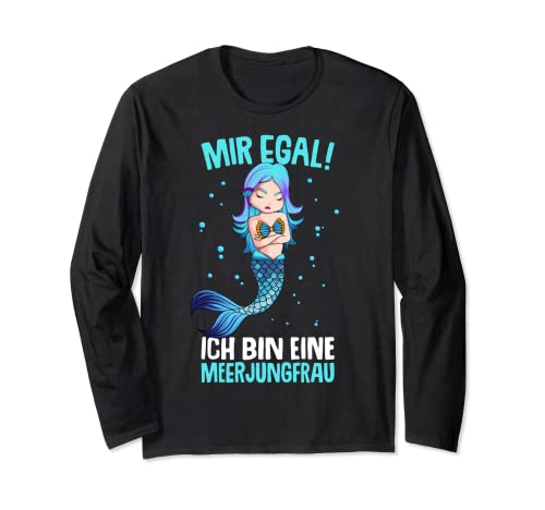Meerjungfrau Mädchen Damen Langarmshirt von Süße Meerjungfrau Geschenke