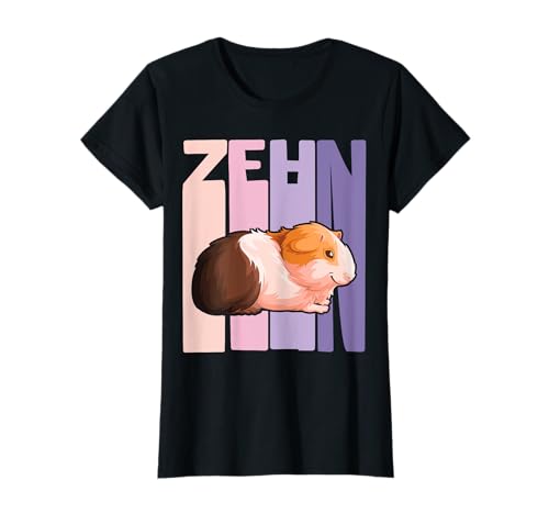 10. Geburtstag Mädchen süßes Meerschweinchen 10 Jahre alt T-Shirt 10. Geburtstag Mädchen süßes Meerschweinchen 10 Jahre alt T-Shirt von Süße Meerschweinchen Mädchen Geburtstag Designs