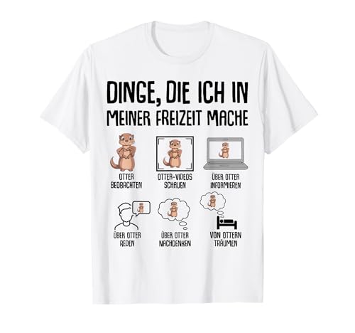 Otter Dinge die ich in meiner Freizeit mache Kinder Damen T-Shirt von Süße Otter Designs & Geschenkideen