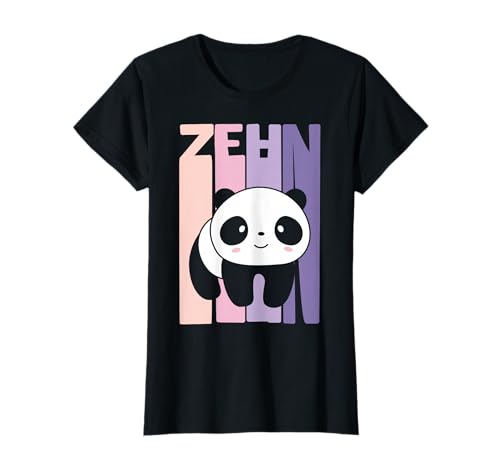 10. Geburtstag Mädchen süßes Panda Pandabär 10 Jahre alt T-Shirt 10. Geburtstag Mädchen süßes Panda Pandabär 10 Jahre alt T-Shirt von Süße Panda Geburtstag Mädchen Designs