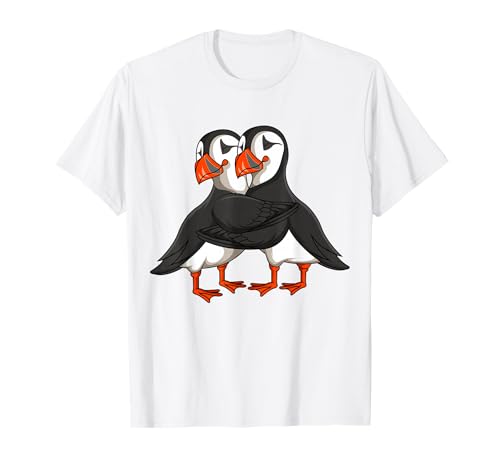 Puffin Papageitaucher Mädchen Kinder T-Shirt Puffin Papageitaucher Mädchen Kinder T-Shirt von Süße Papageientaucher Liebhaber Geschenke