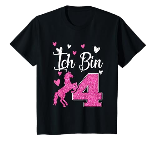 Kinder 4. Geburtstagspferd Geschenk Pferd Mädchen süßes 4 Jahre alt T-Shirt Kinder 4. Geburtstagspferd Geschenk Pferd Mädchen süßes 4 Jahre alt T-Shirt von Süße Pferd Geburtstag Mädchen Geschenkideen