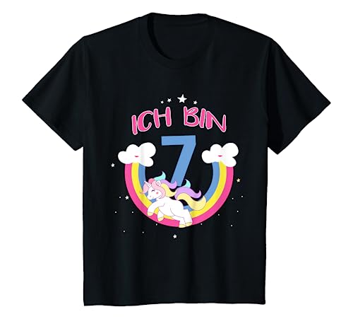 Kinder 7 geburtstag mädchen Einhorn Geschnek süßes 7 Jahre alt T-Shirt Kinder 7 geburtstag mädchen Einhorn Geschnek süßes 7 Jahre alt T-Shirt von Süße Pferd Geburtstag Mädchen Geschenkideen