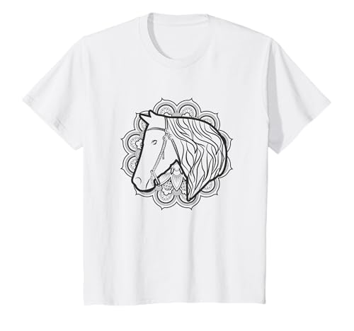 Süßes Mandala Pferd Selbst Bemalen Tochter Mädchen Geschenk T-Shirt von Süße Pferde Selber Ausmalen Kinder Geschenkideen