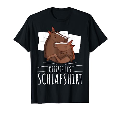 Pferd Offizielles Schlafshirt Pferde Mädchen Damen Kinder T-Shirt von Süße Pferdesport & Pferdeliebhaber Geschenke