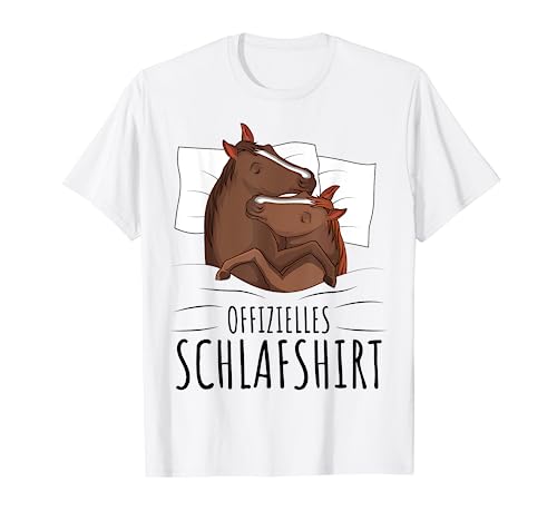 Pferd Offizielles Schlafshirt Pferde Mädchen Damen Kinder T-Shirt von Süße Pferdesport & Pferdeliebhaber Geschenke