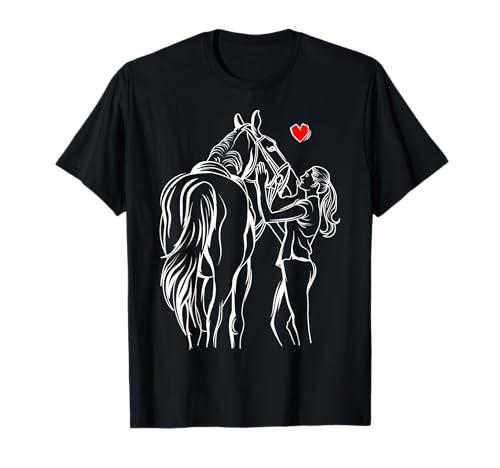 Pferde Mädchen Liebe Reiterin Pferd Liebhaber T-Shirt von Süße Pferdesport & Pferdeliebhaber Geschenke
