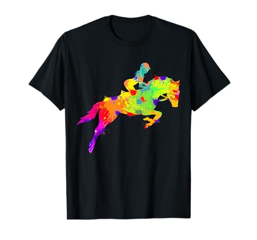 Pferde Mädchen Reiterin Reiten Pferd Frauen T-Shirt von Süße Pferdesport & Pferdeliebhaber Geschenke