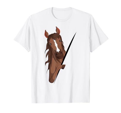 Pferde Reiterin Mädchen Pferd Reiten Damen Kinder T-Shirt von Süße Pferdesport & Pferdeliebhaber Geschenke