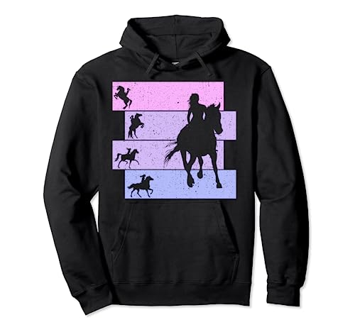 Pferde Reiterin Mädchen Reiten Damen Kinder Pferd Pullover Hoodie von Süße Pferdesport & Pferdeliebhaber Geschenke