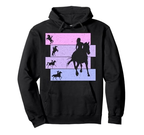 Pferde Reiterin Mädchen Reiten Damen Kinder Pferd Pullover Hoodie von Süße Pferdesport & Pferdeliebhaber Geschenke