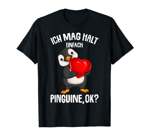 Ich mag halt Pinguine Kinder Damen Mädchen Penguin T-Shirt von Süße Pinguin Liebhaber Geschenke