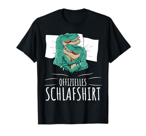 Offizielles Schlafshirt Dinosaurier T-Rex Dino Kinder Jungen T-Shirt von Süße Dinosaurier Liebhaber Geschenke