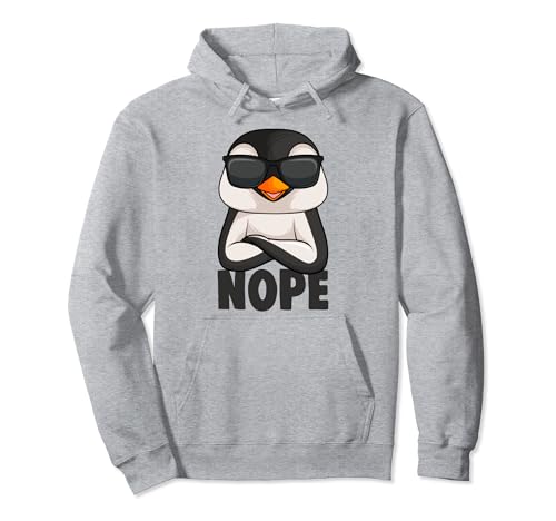 Pinguin Nope Penguin Mädchen Kinder Damen Pullover Hoodie von Süße Pinguin Liebhaber Geschenke