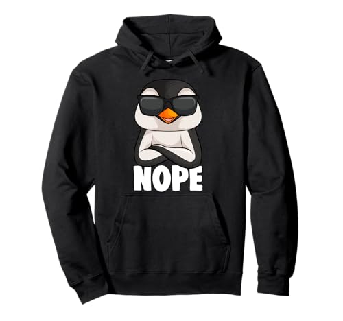 Pinguin Nope Penguin Mädchen Kinder Damen Pullover Hoodie von Süße Pinguin Liebhaber Geschenke