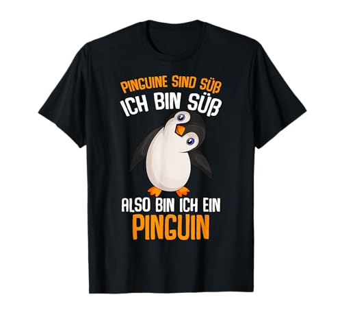 Pinguine sind süß Kinder Mädchen Damen Penguin T-Shirt von Süße Pinguin Liebhaber Geschenke