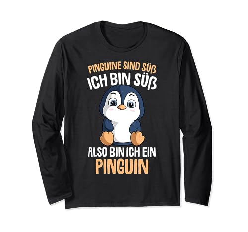 Pinguine sind süß Mädchen Kinder Damen Penguin Langarmshirt von Süße Pinguin Liebhaber Geschenke